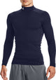 Under armour ua cg armour comp mock-blu heren sportshirt - midnight navy - wit