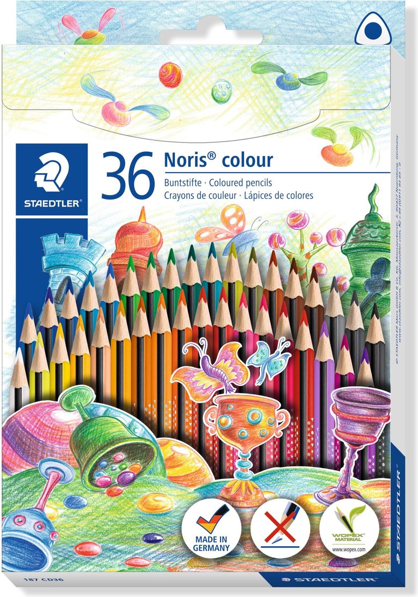 Matita colorata triangolare Staedtler noris color - set 36 pz