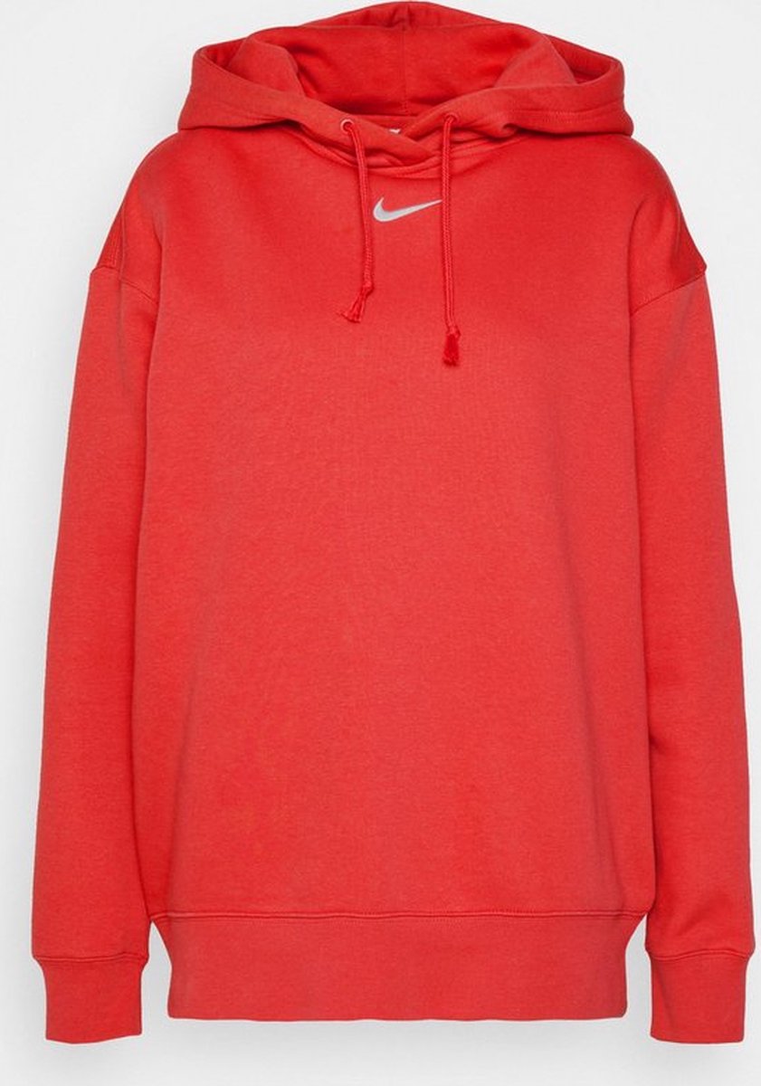 Nike w nsw phnx flc os po sudadera con capucha suéter deportivo para mujer - rojo - talla m