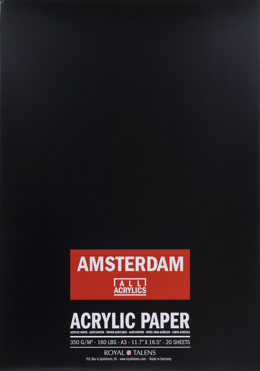 Papel acrílico Ámsterdam | 42 x 29,7 cm (a3), 350 g, 20 hojas