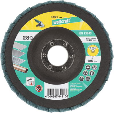 Disco de láminas Wolfcraft | con vellón | bonito | ø125x22mm | 1 pieza - 8421099