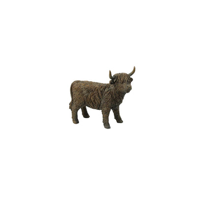 Estatua Countryfield Highlander escocés marrón h16cm