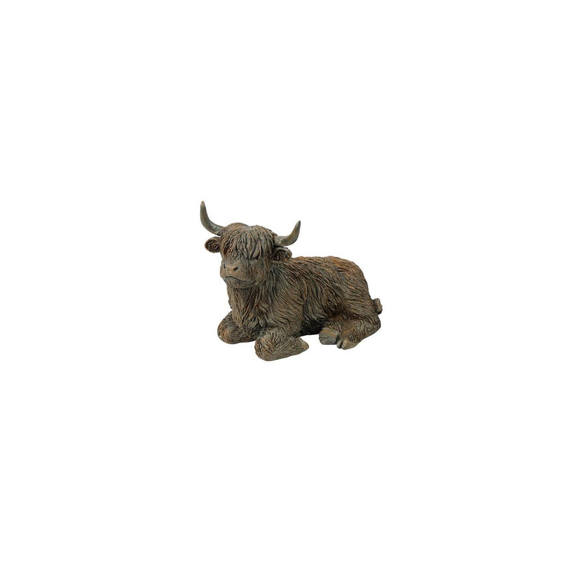 Statua Countryfield Highlander scozzese marrone h12cm