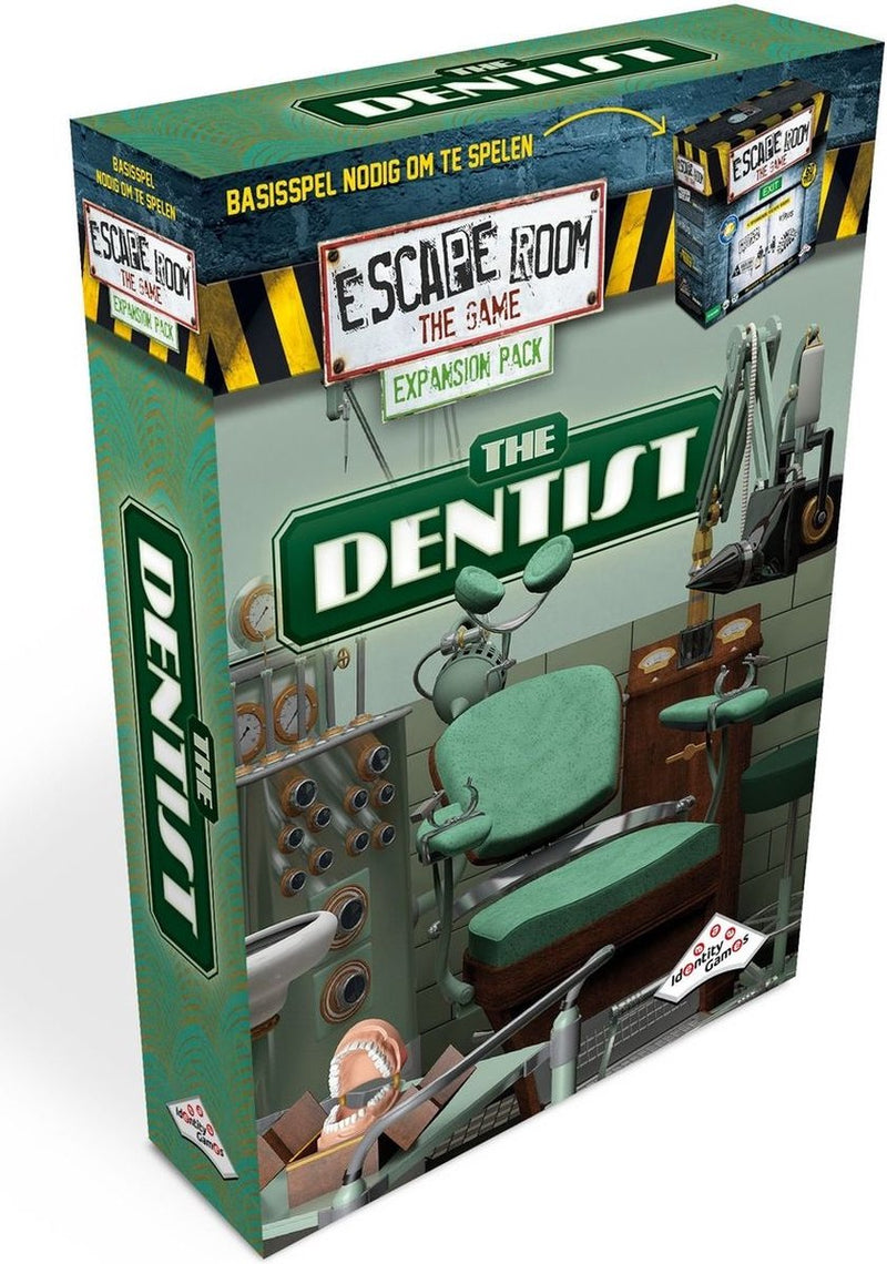 Giochi di identità Escape Room, l'espansione del gioco imposta il dentista: rompicapo