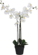Decoraciones de mica planta artificial flor de orquídea - blanco - h75 x w50 cm
