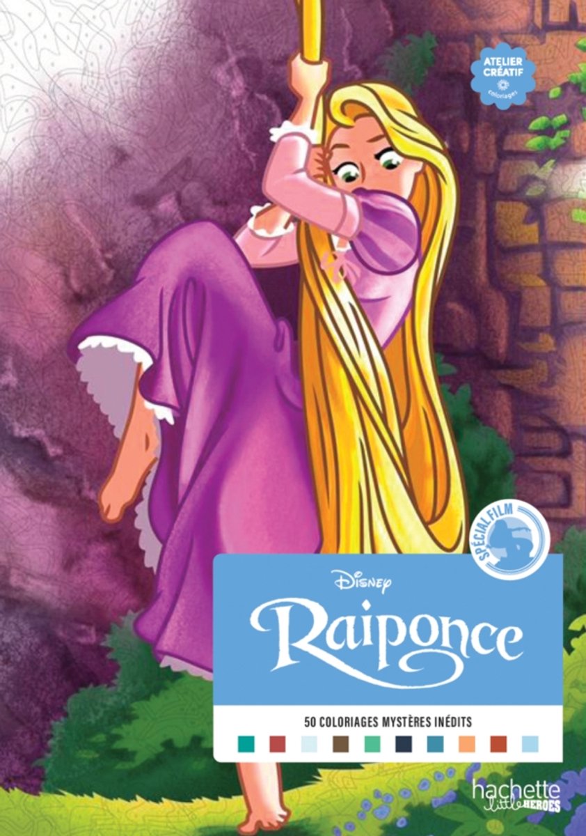 Hachette atelier créatif disney película especial coloriages misterios película especial - raiponce