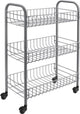 Tomado-Metaltex Tomado-MetalTex Siena Carrido de cocina con ruedas 41x23x63 cm de plata