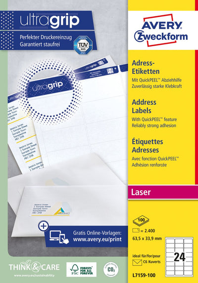 Etichette laser Avery -l7159-100