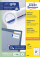 Avery universele etiketten, wit, 70,0 x 32,0 mm, permanent klevend