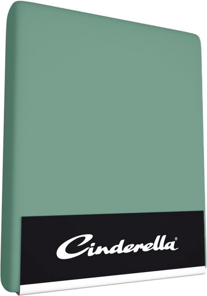 Sábana bajera ajustable Cenicienta jersey altura colchón 25 cm - verde mineral - 90x200