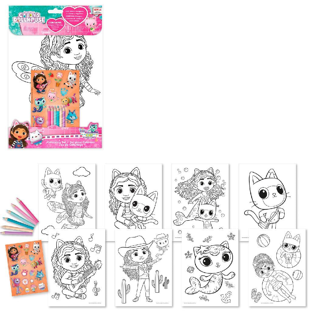 La casa de muñecas de Gabby. Juego para colorear de la casa de muñecas de Gabby.