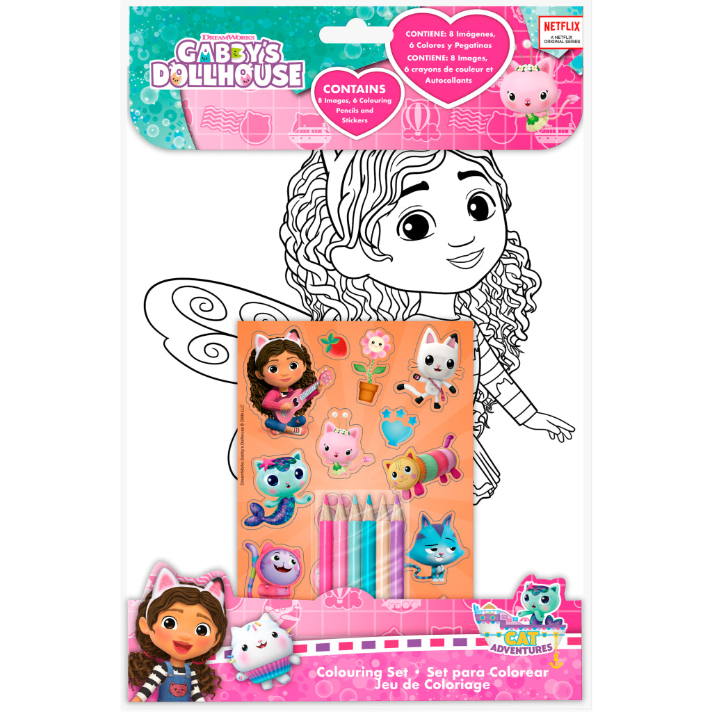 La casa de muñecas de Gabby. Juego para colorear de la casa de muñecas de Gabby.