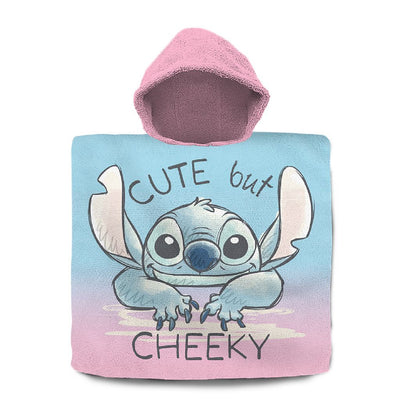 Disney Stitch Badponcho 60x120 cm Roze Blauw