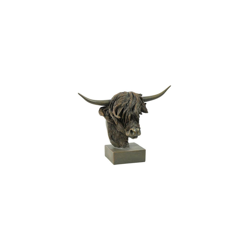 Statua Countryfield Highlander scozzese marrone h33cm