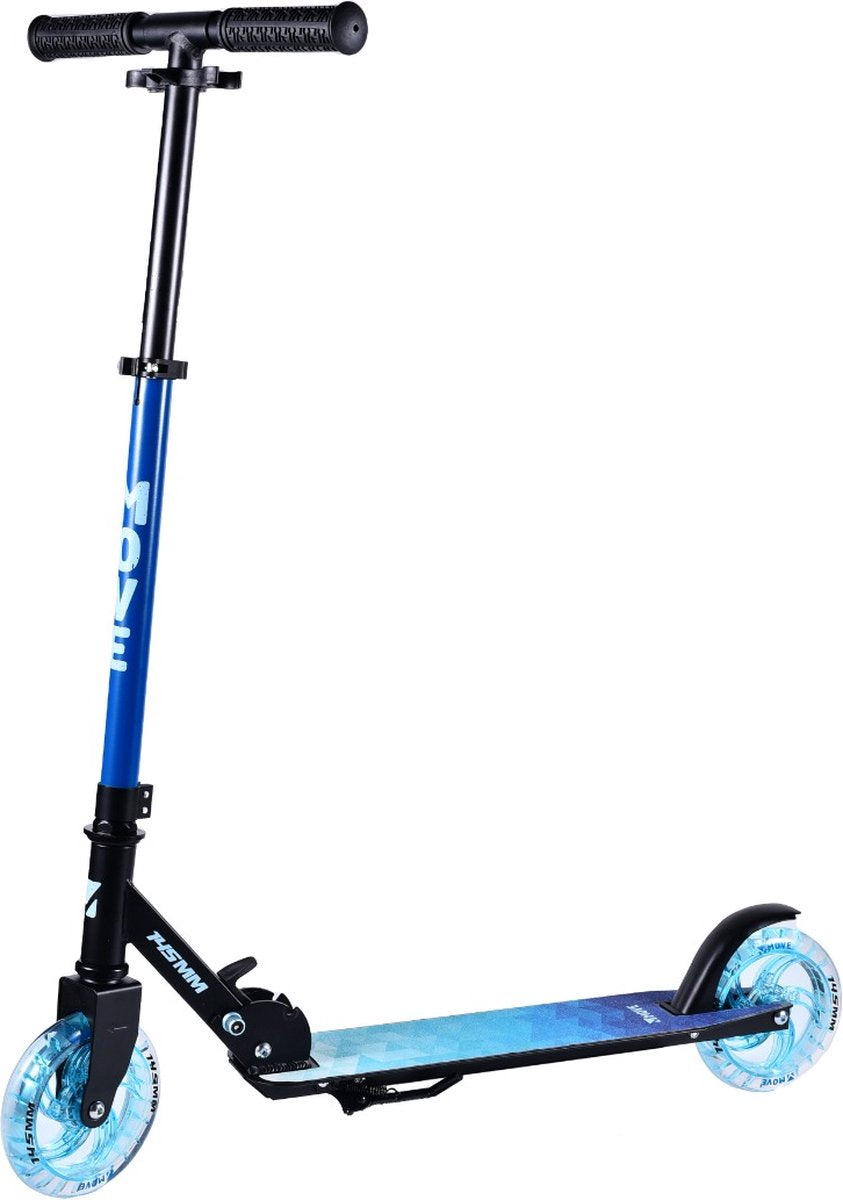 Patinete de escalera 145 LED azul cielo plegable