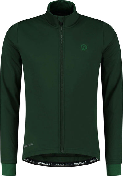 Rogelli essential fietsjack winter heren - legergroen - s