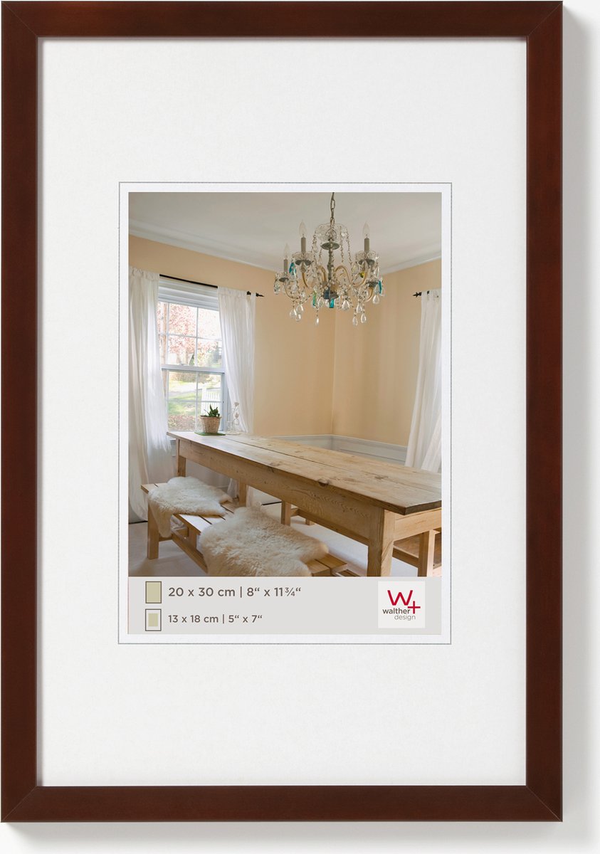 Peperoni Walther - cornice in legno - misura foto 20x30 cm - noci
