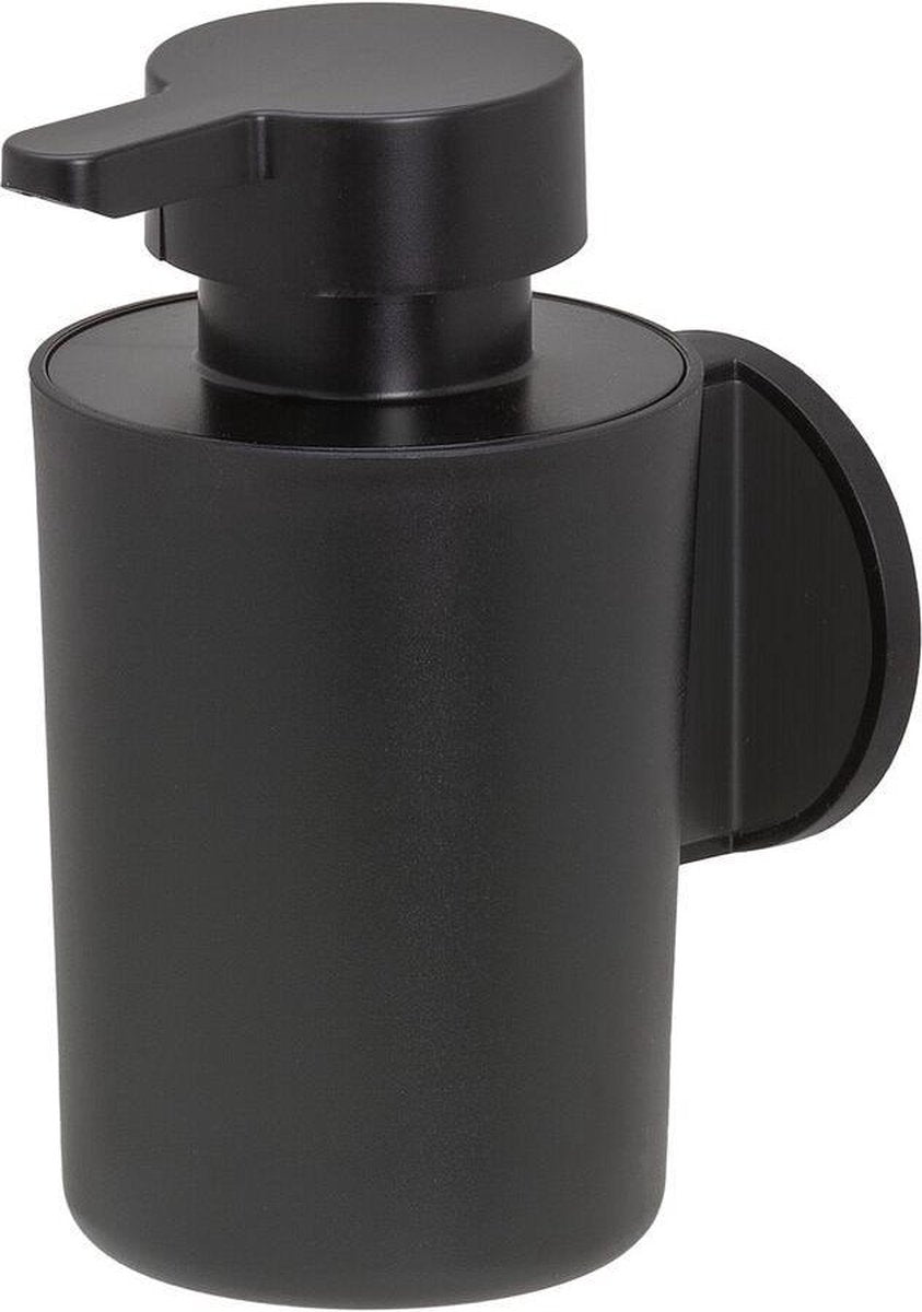 Tiger tune - dispenser sapone 180 ml - senza forare - nastro autoadesivo da 3 m - metallo nero spazzolato