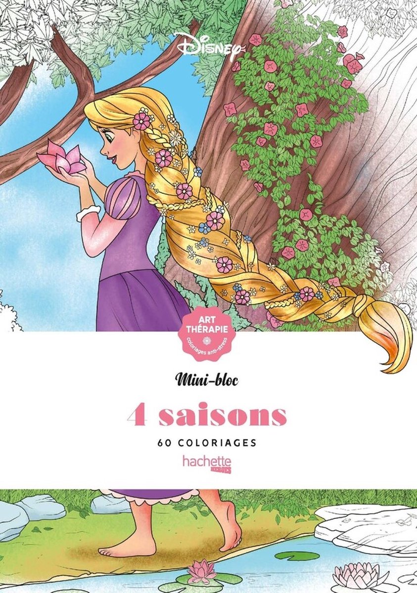 Hachette Heroes Disney Mini Blocco 4 Saisons 60 Coloriages - - Libro da colorare per adulti