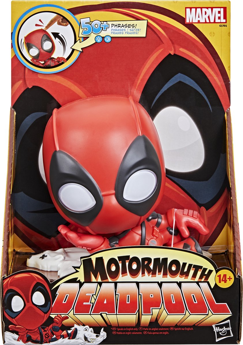 Hasbro marvel electronic figure motormouth deadpool 13 cm action toys