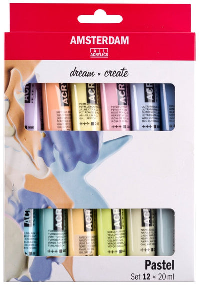Amsterdam todos los acrílicos amsterdam • juego de pintura acrílica en colores pastel serie estándar 12x20ml