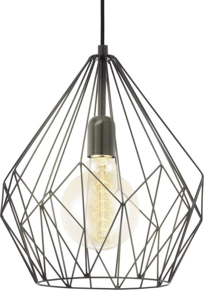 Eglo carlton hanglamp - e27 - ø 31 cm - zwart