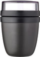 Mepal lunchpot mini ellipse - 300 ml - yoghurt en muesli beker to go - geschikt voor vriezer. magnetron en vaatwasser - nordic black