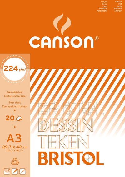 Blocco da disegno Canson formato Bristol 297 x 42 cm (A3)