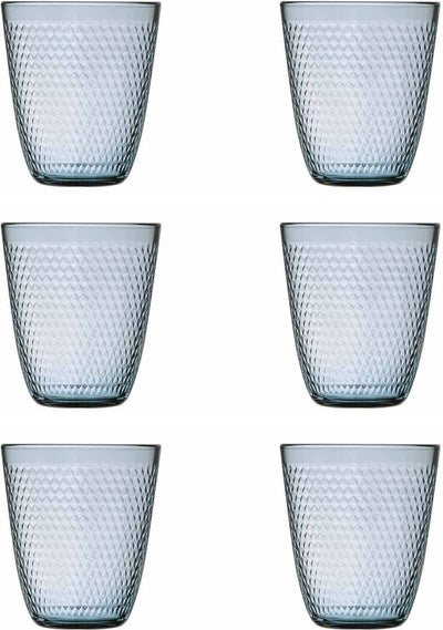 Arcoroc pampille colores - vaso azul - 30cl - set6 - d8.6xh9.7cm