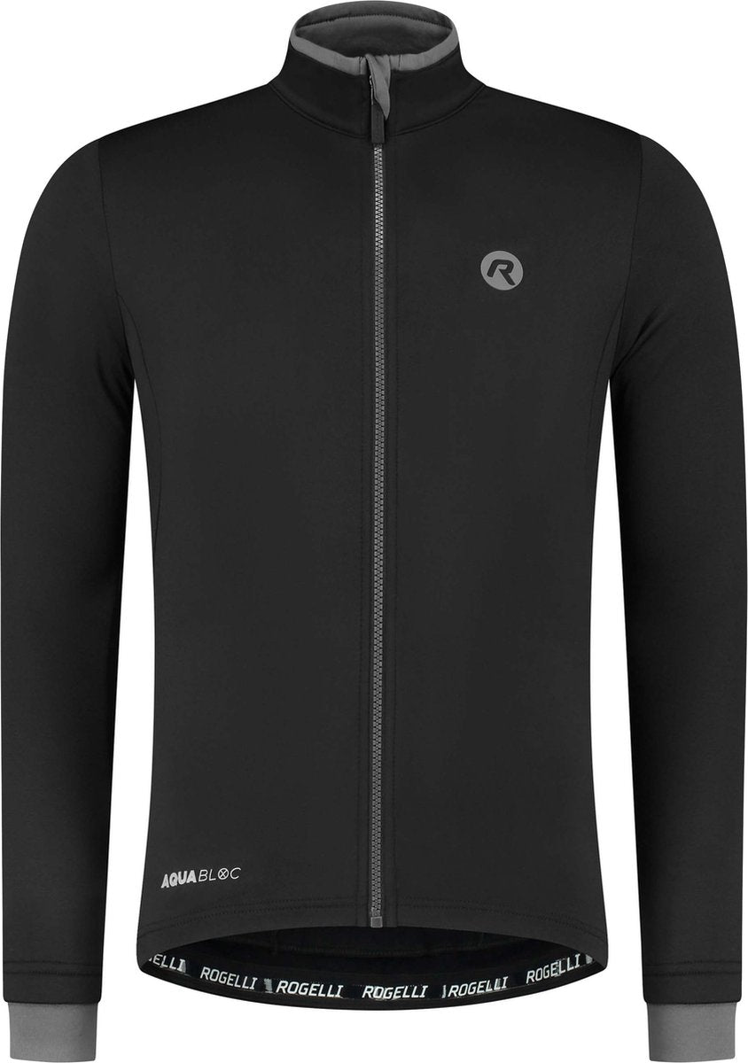 Rogelli essential fietsshirt - lange mouwen - heren - zwart - maat xl