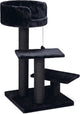 Tiragraffi Beeztees serpa figo - incl. corda con palla - 3 posti letto - nera - 50x50x92 cm