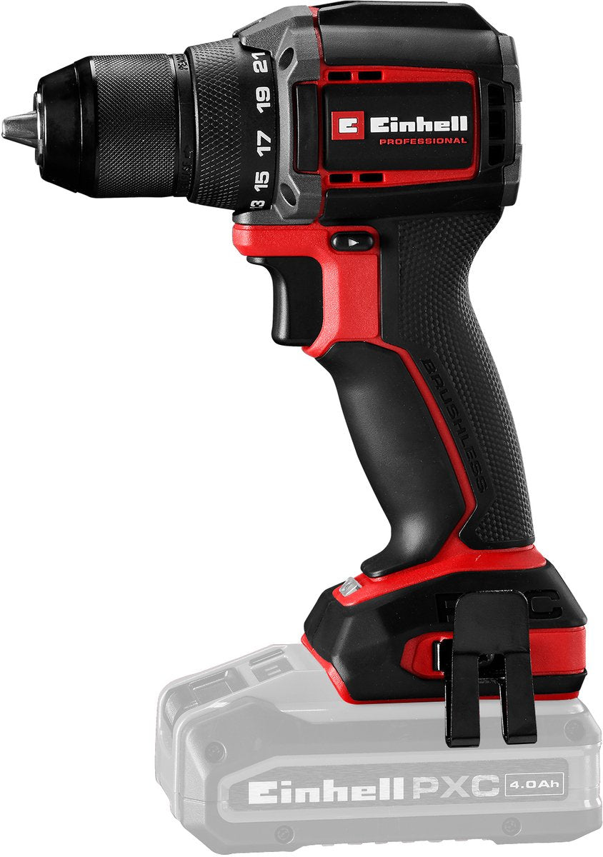 Einhell professional cordless drill/screwdriver TP-CD 18 70-c li bl solo - power x-change - 18 v li-ion - compact model - 70 nm - 0-450 0-2,000 rpm - brushless motor - excl. battery and charger