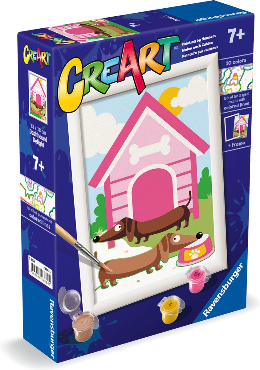 Ravensburger Creart Painting on Number Hund MIT Hundehutte (Graphic)