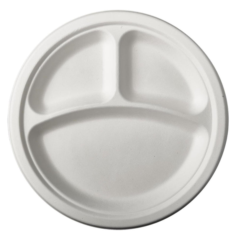 Papstar 12 borden suikerriet pure 3-vaks ø23cm
