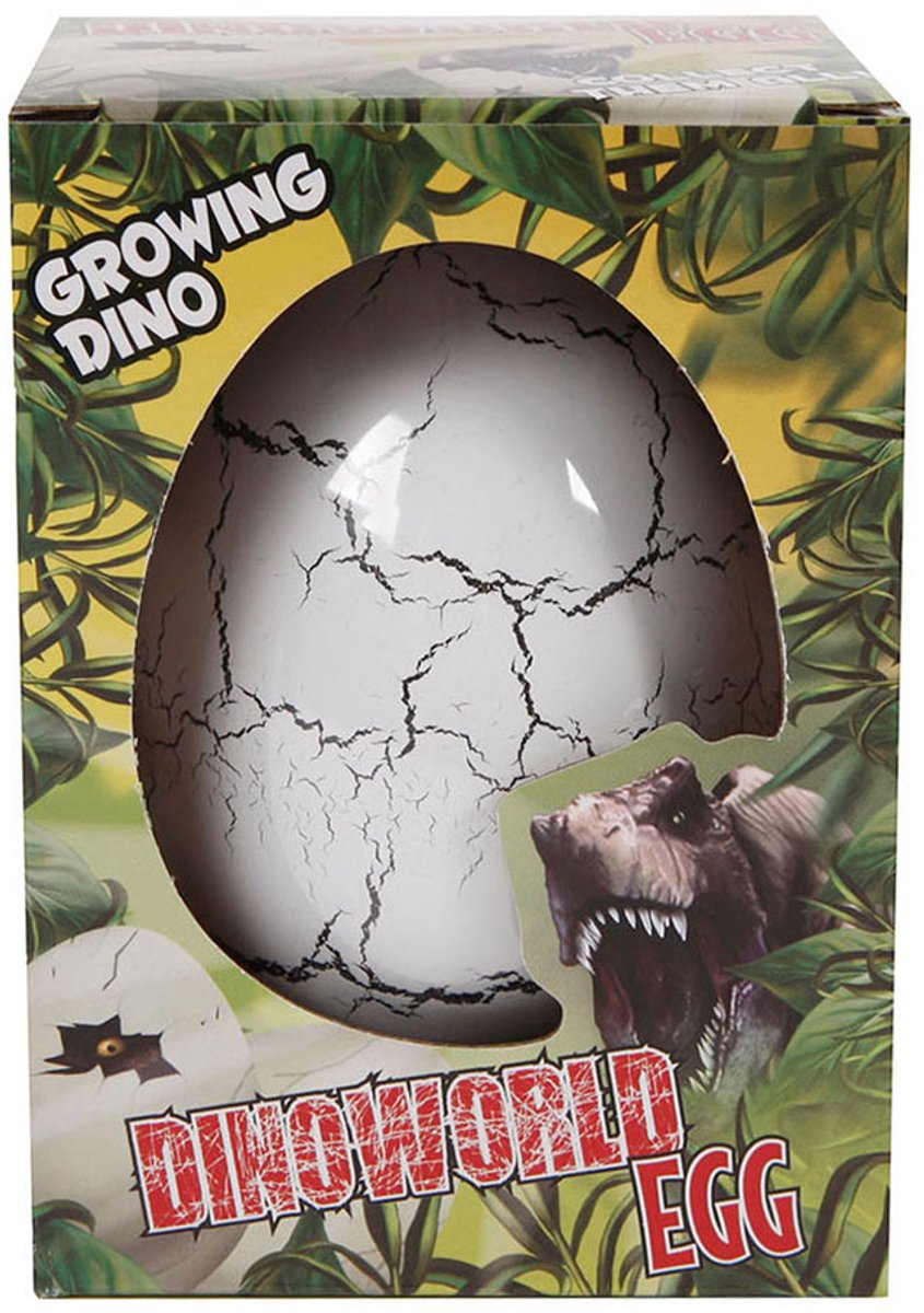Dinoworld jumbo groei-ei dinosaurus 11 cm