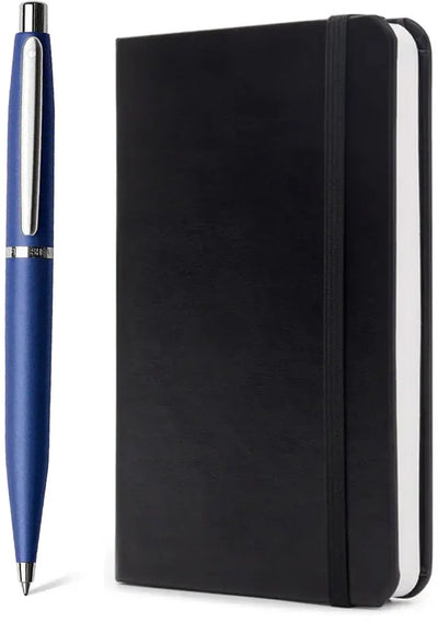 Set de regalo de bolígrafo Sheaffer - vfm g9401 - niquelado azul neón - con cuaderno a6 - sf-g2940151-4