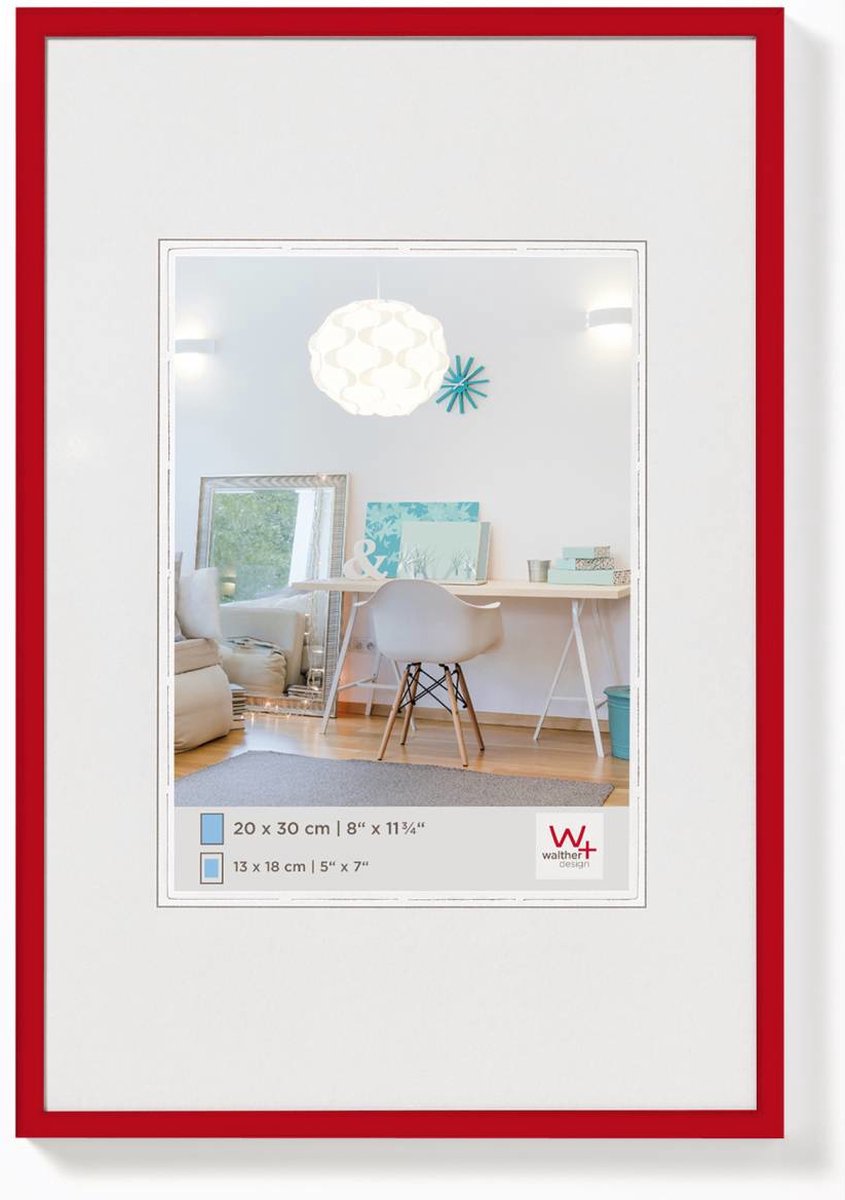 Walther new lifestyle - cornice in plastica - misura foto 40x60 cm - rosso