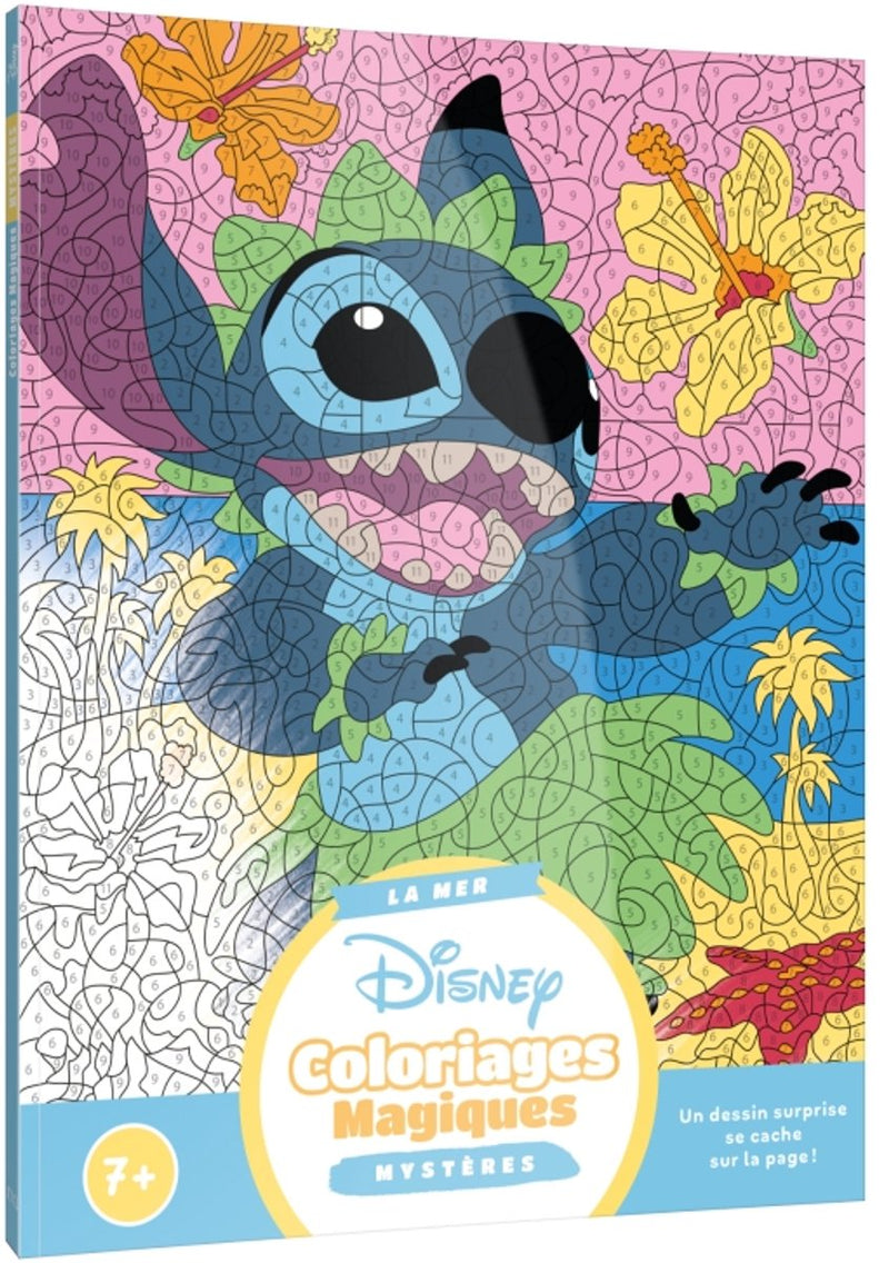 Hachette - libro da colorare Disney per bambini color by number per bambini - dai 7 anni - 23 illustrazioni