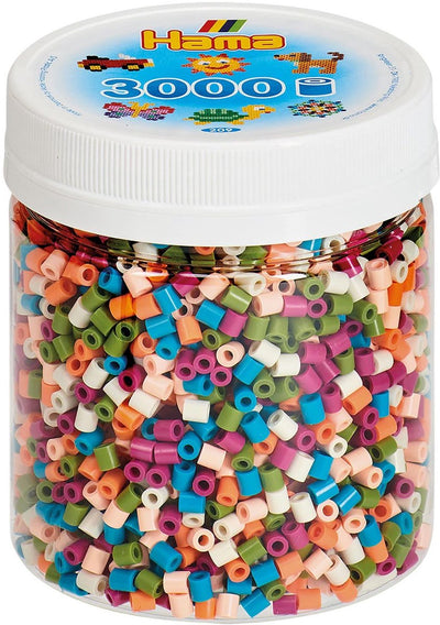 Hama strijkkralen kleurenmix potje - 3000 stuks creatief speelgoed.