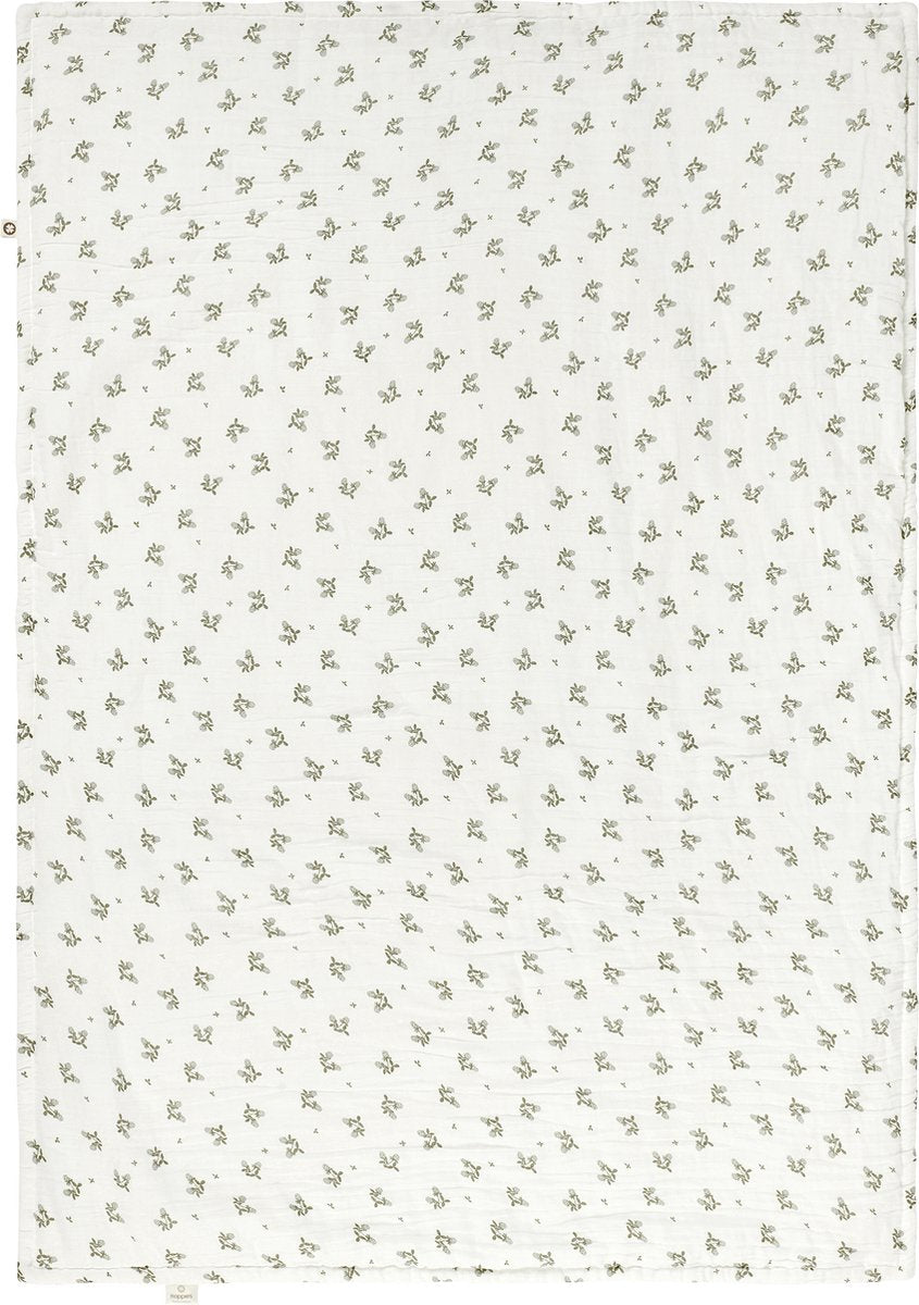 Coperta per lettino Noppies con trifoglio in fiore - scarabeo