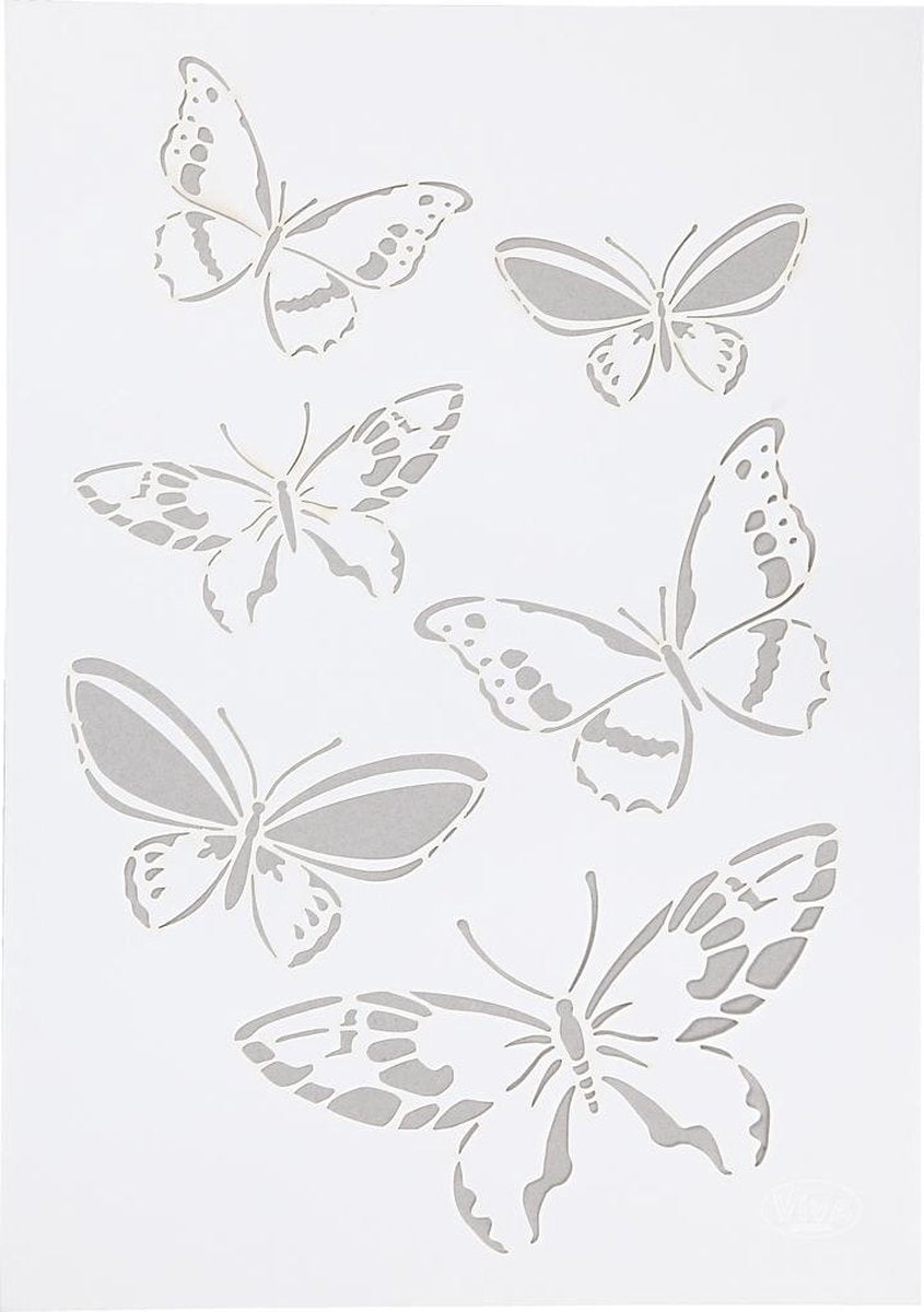 Modello flessibile per decorazioni Viva, farfalle, A4, VEL 210x297 mm, 1 pezzo