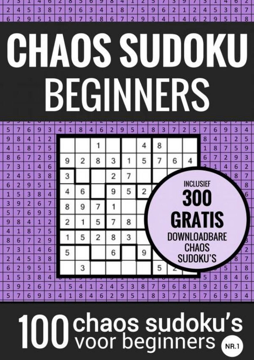 Choas sudoku sudoku facile: caos sudoku - no. 1 - Libro puzzle con 100 puzzle facili per adulti e anziani