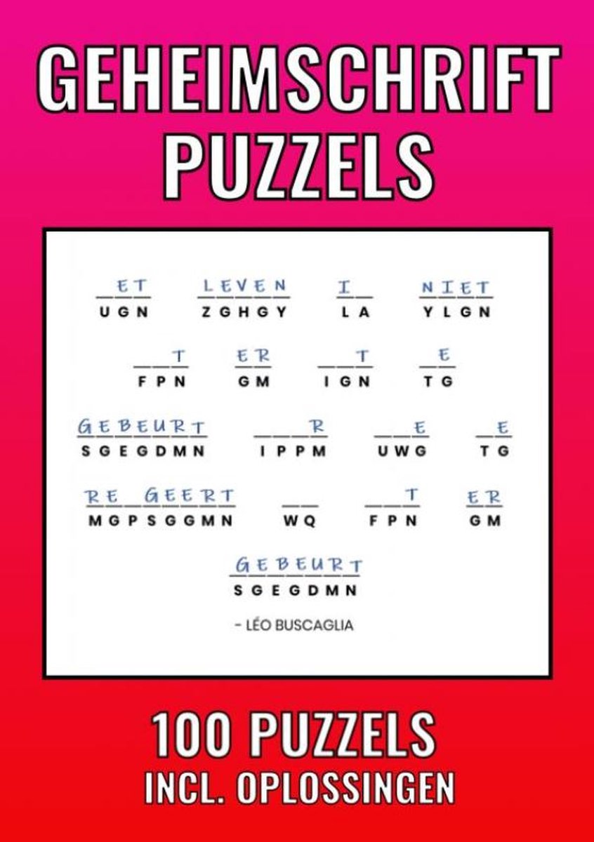 Libro di puzzle con codice segreto senza marchio senza marchio - 100 puzzle - incl. explanation, hints and solution techniques