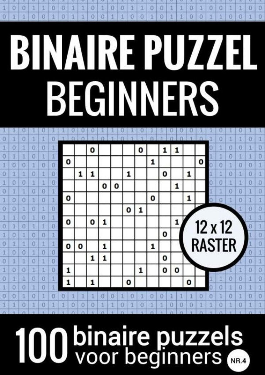 Puzzle binario Brandless sans marque facile per principianti - libro puzzle con 100 binari - n.4