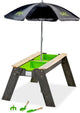 Exit toys exit aksent zand- watertafel - met parasol tuingereedschap - watertafel kinderen - zandbak - hout - buiten