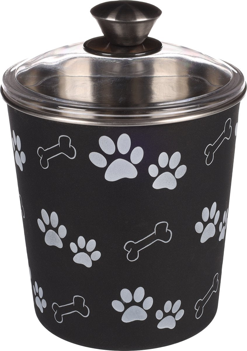 Flamingo kena con tapa - snack box perros - tarro snack con tapa kena negro 16cm 1900ml - 1ud - 129893 - 1ud