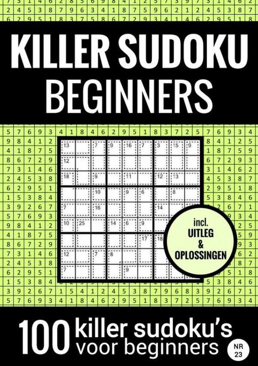 Sin marca sans marque sudoku killer - fácil - no. 23 - libro de rompecabezas con 100 rompecabezas fáciles para adultos y ancianos