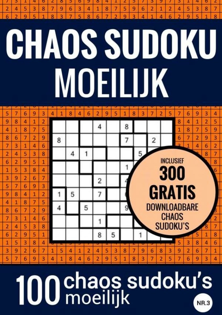 Choas sudoku sudoku difficile: caos sudoku - no. 3 - Libro puzzle con 100 enigmi difficili per adulti e anziani