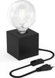 Lámpara de mesa Calex cuadrada - industrial - casquillo E27 - negro - excl. fuente de luz