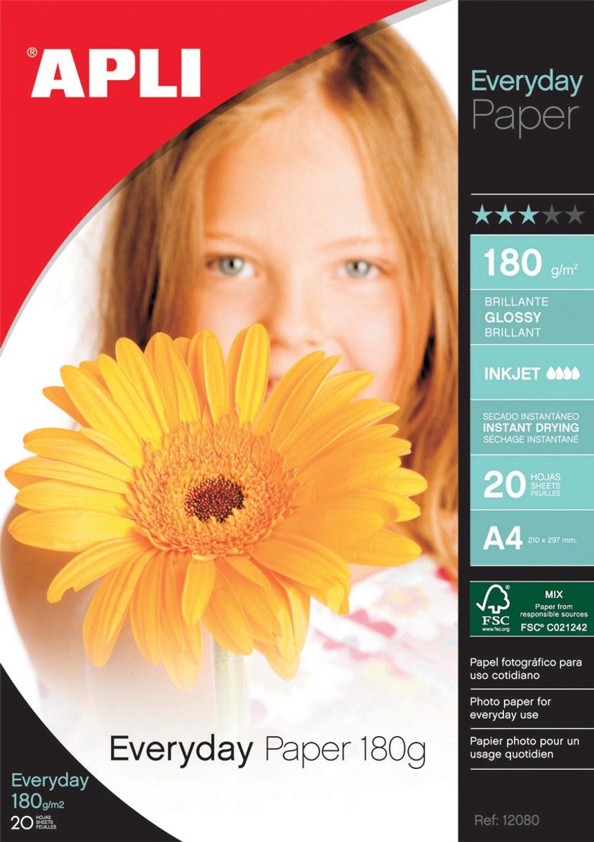 Apli pakken fotopapier fotopapier 180g a4 20v